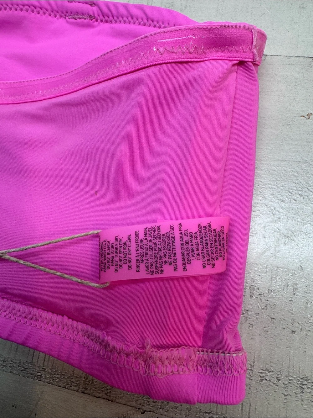 Skims Recycled Bandeau Bikini Top in neon orchid NWT size 3X